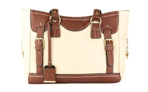 BULLDOG MEDIUM TOTE PURSE SAND/STONE
